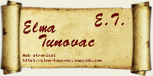 Elma Tunovac vizit kartica
